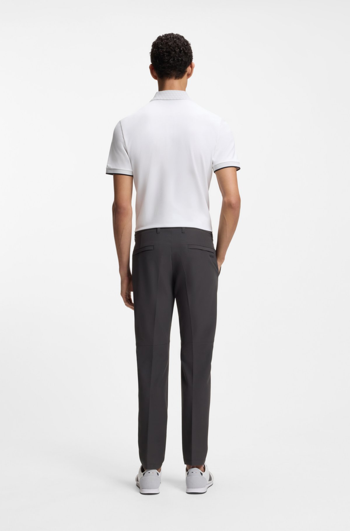 Slim-fit pants in water-repellent stretch fabric