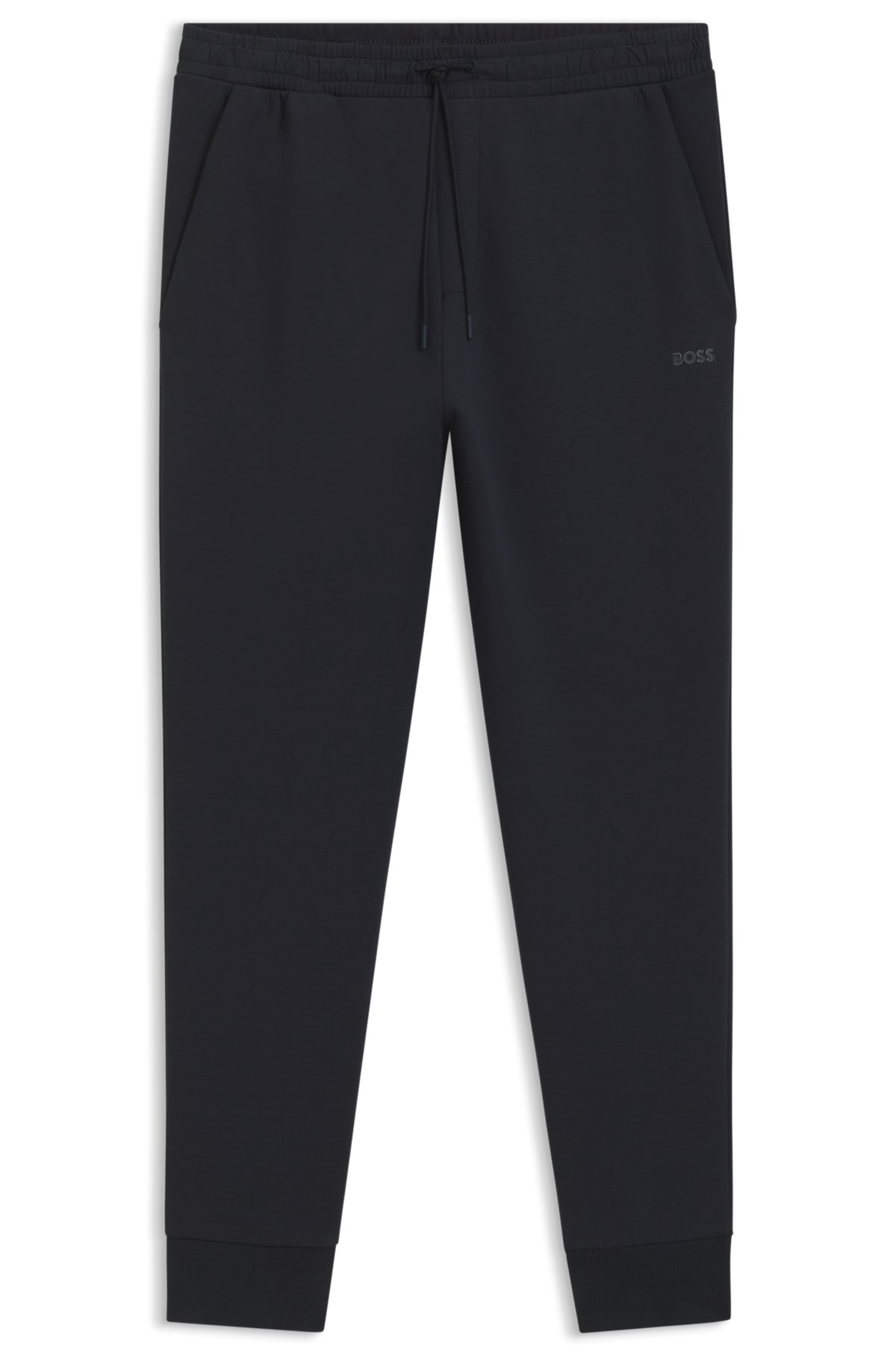 Stretch-cotton tracksuit bottoms with logo print