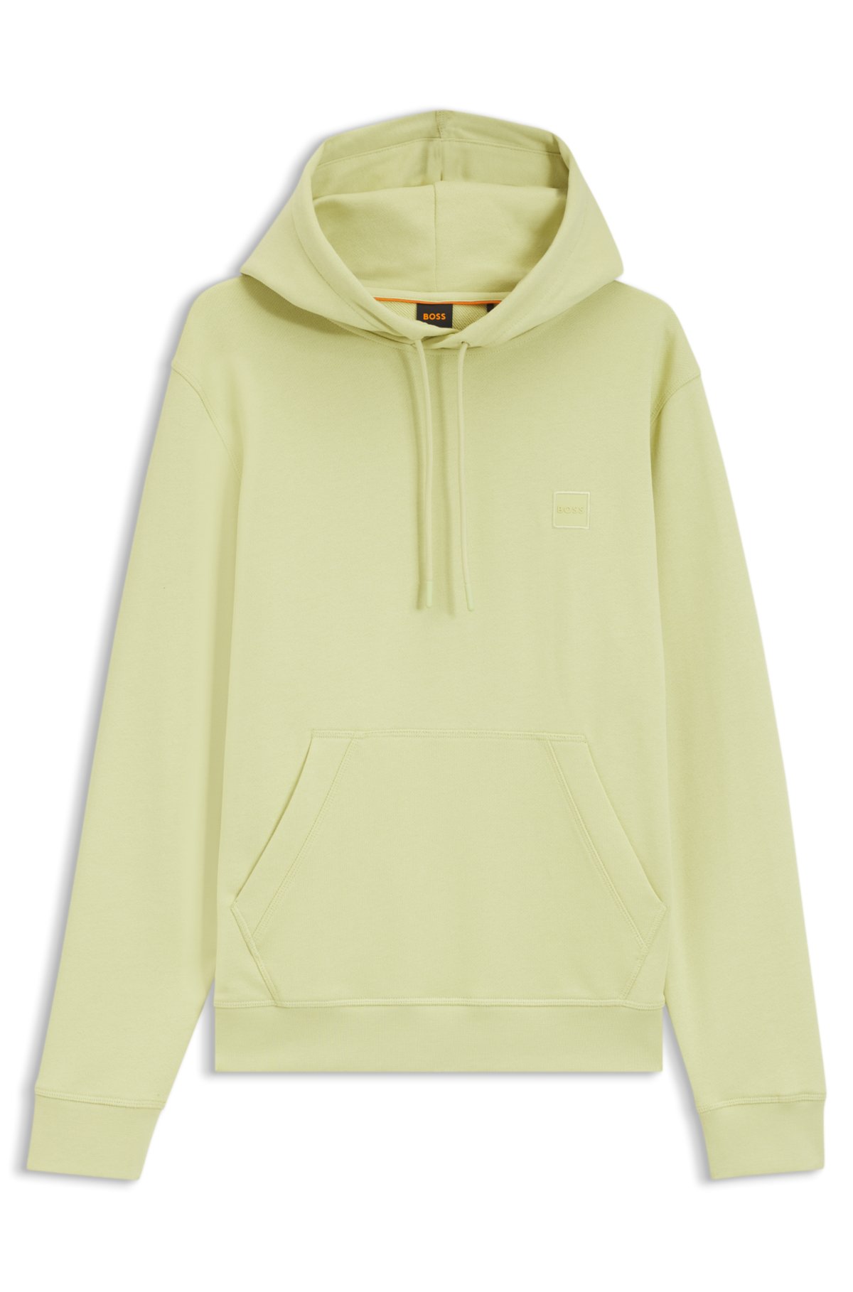 Logo-patch hoodie in cotton terry