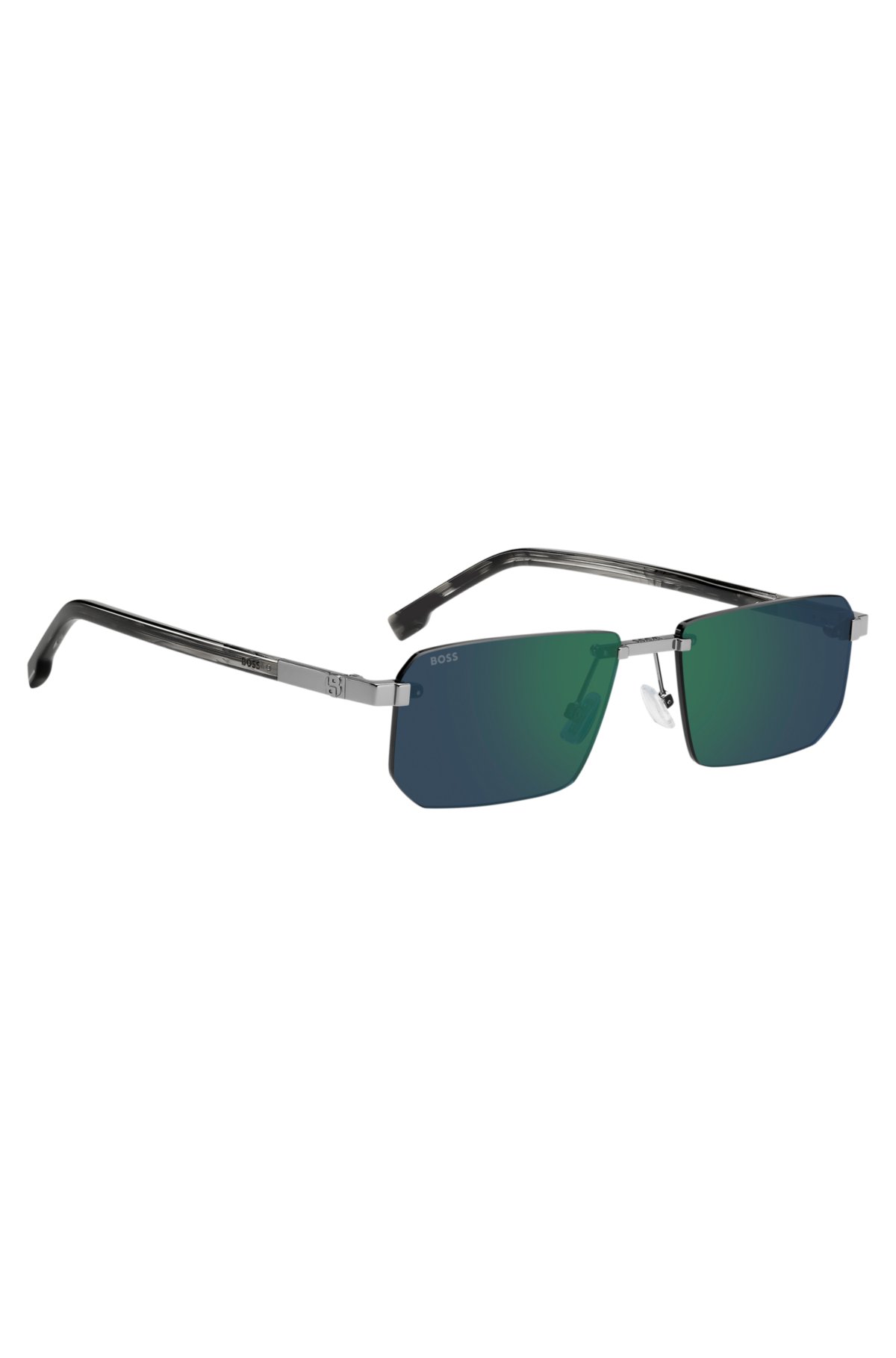 Rimless sunglasses with colored lenses and Double B monogram