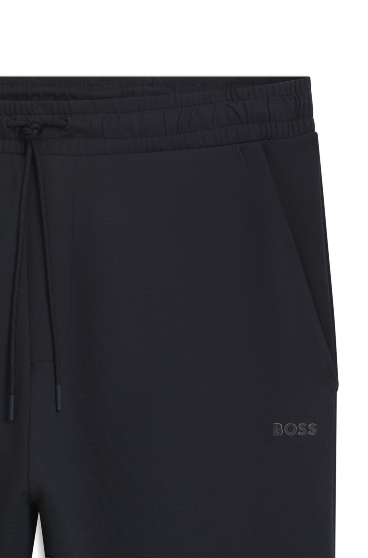 Stretch-cotton tracksuit bottoms with logo print