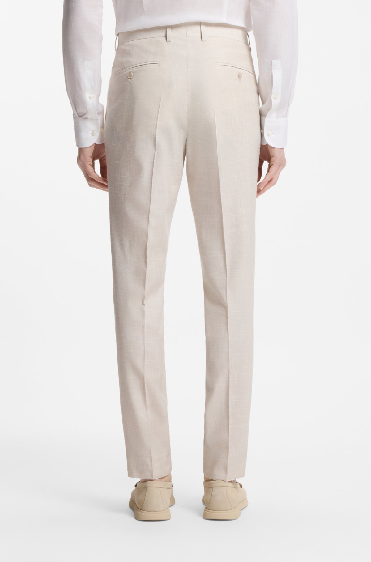 Two-piece slim-fit suit in stretch fabric