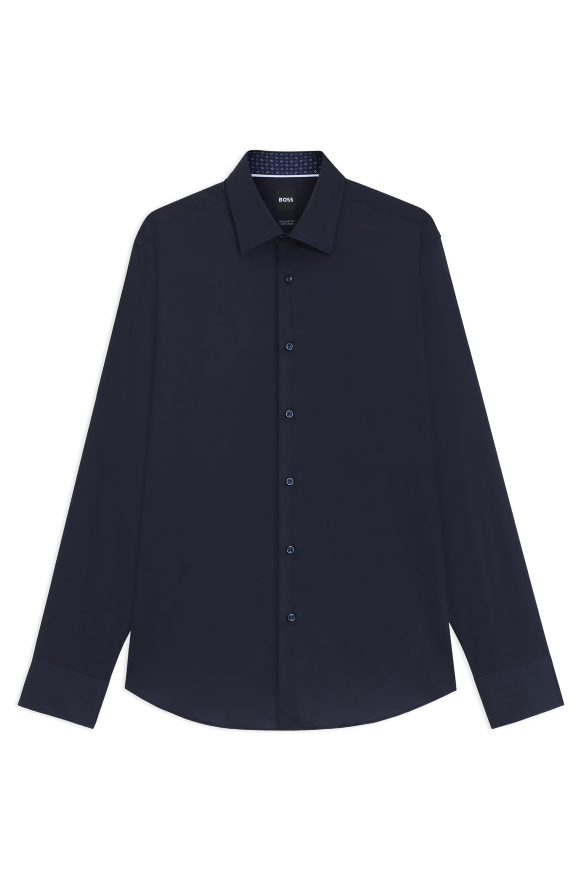 Easy-iron regular-fit shirt in cotton poplin