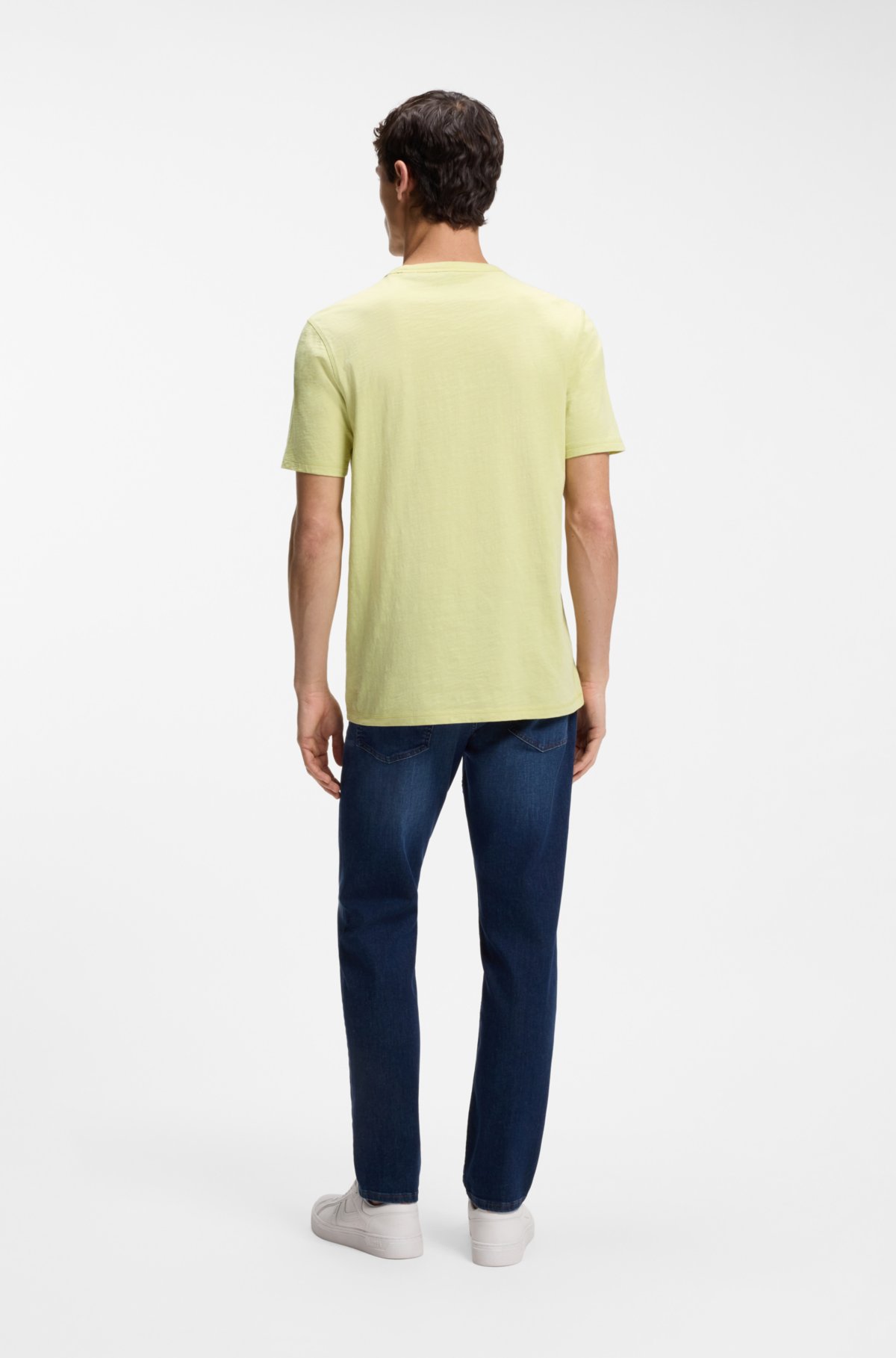 Slub-cotton T-shirt with logo detail
