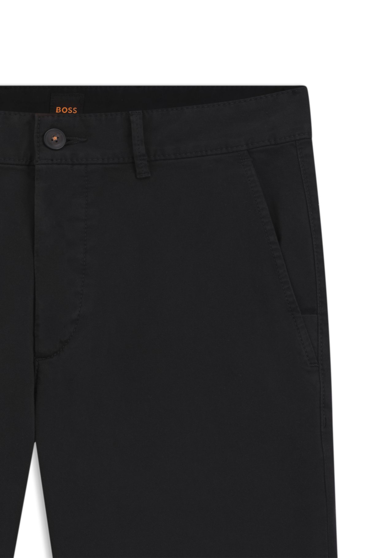 Slim-fit chinos in stretch-cotton satin