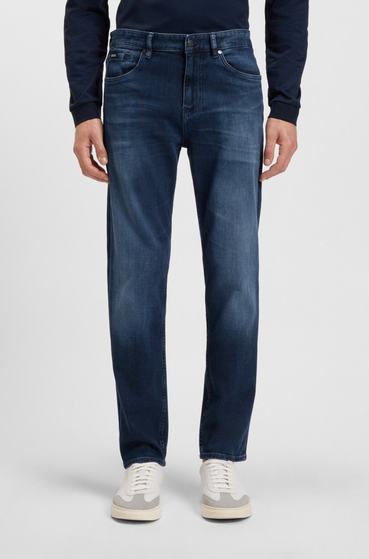 Maine blue regular-fit jeans in soft-touch denim Maine blue regular-fit jeans in soft-touch denim