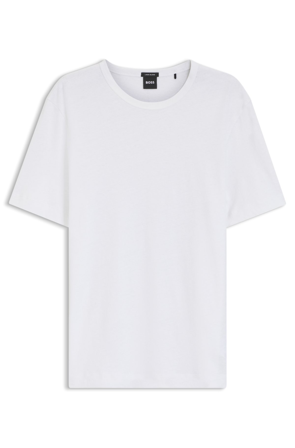 Cotton-linen T-shirt in a regular fit