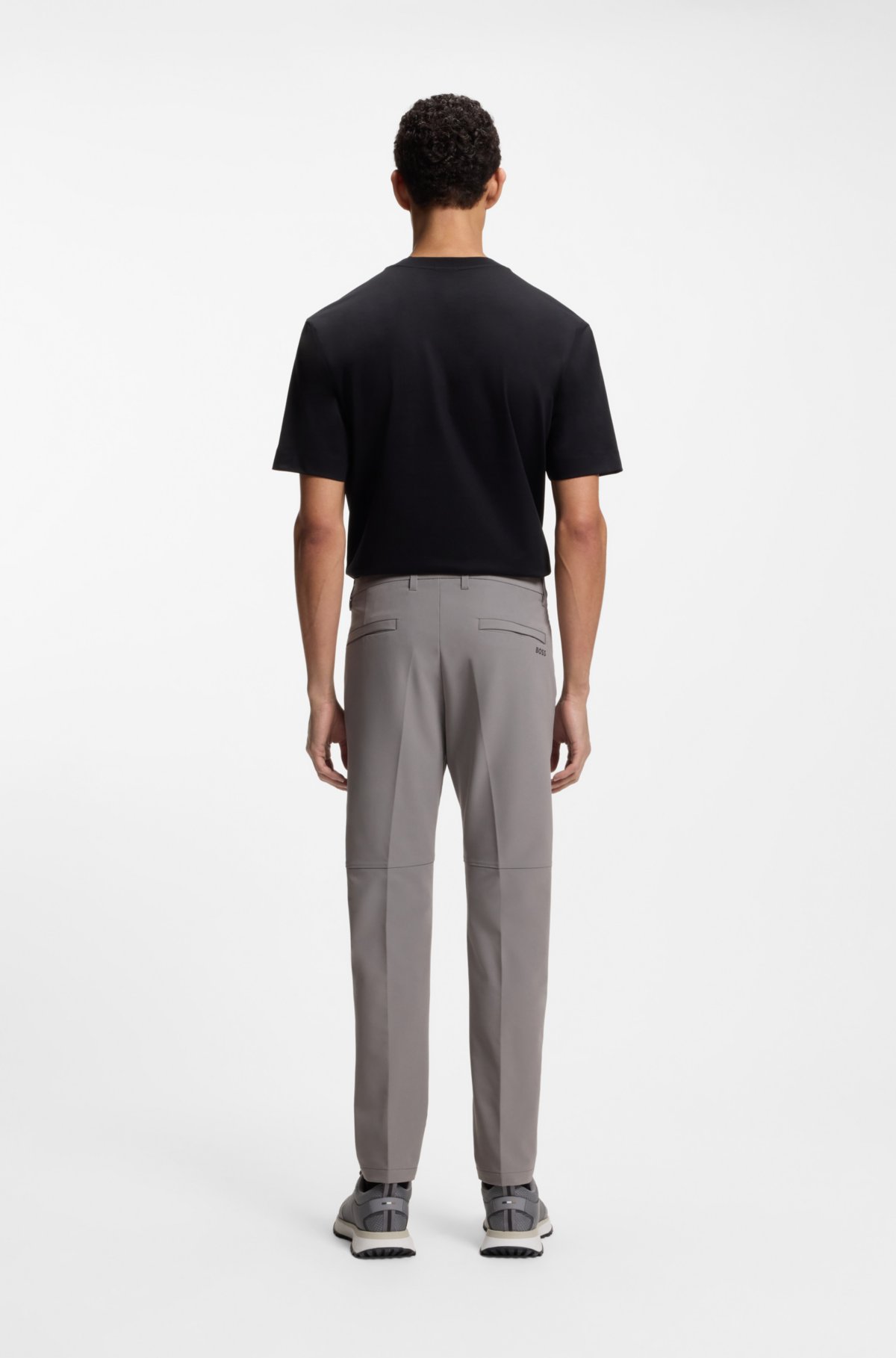 Slim-fit pants in water-repellent stretch fabric