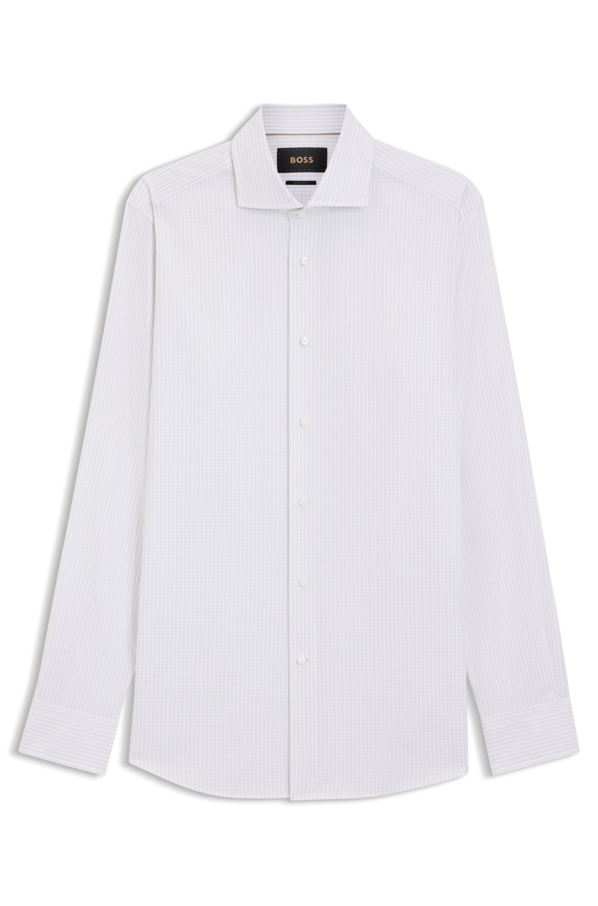 Striped regular-fit shirt in Italian-made cotton