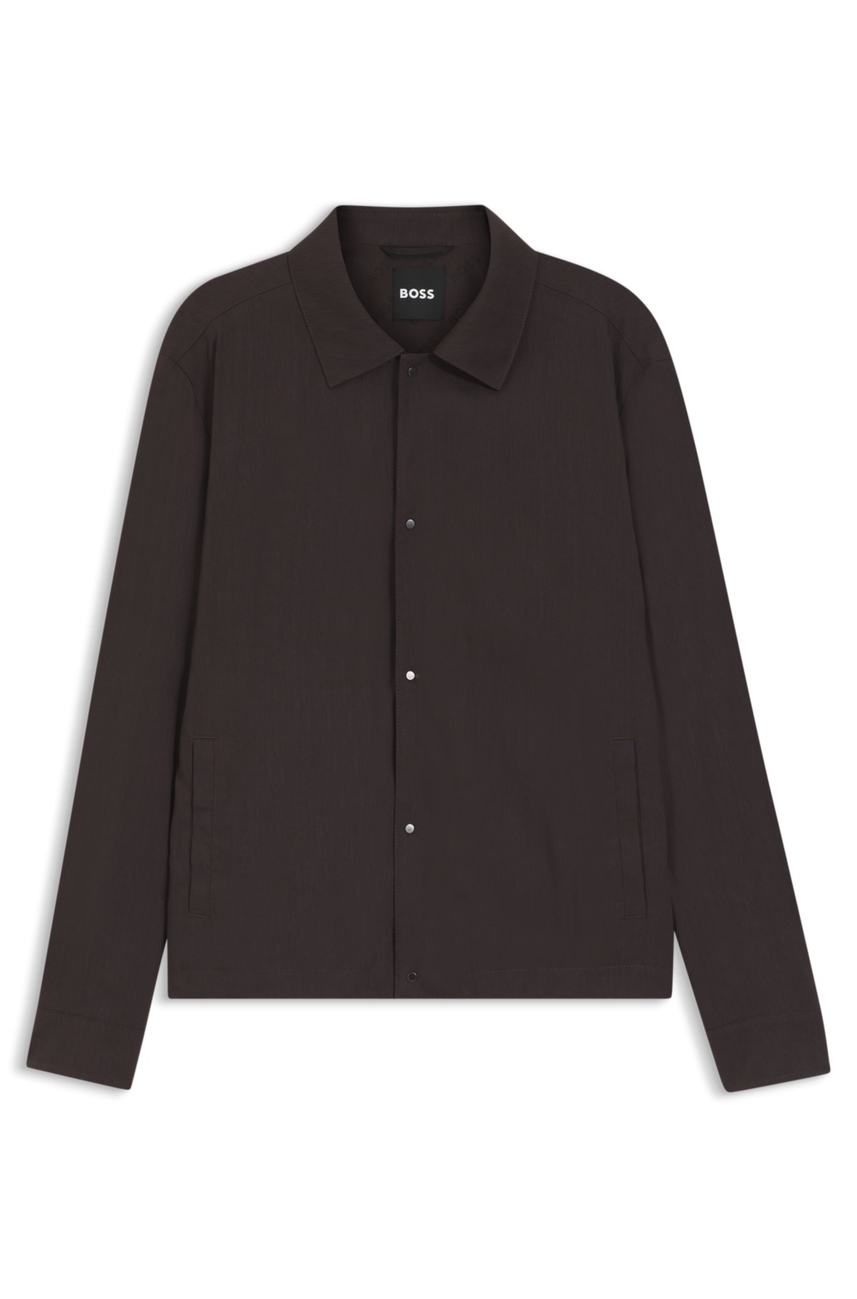 Relaxed-fit overshirt in a linen blend