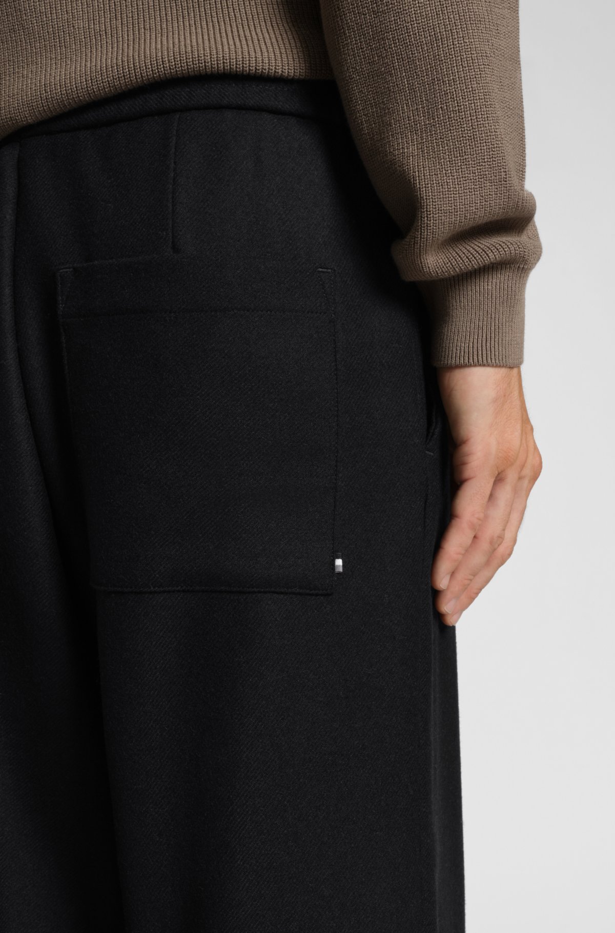 Tapered-fit trousers in a wool blend