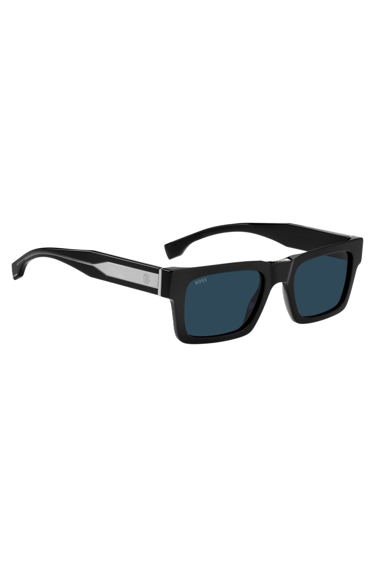 Black-acetate sunglasses with Double B monogram