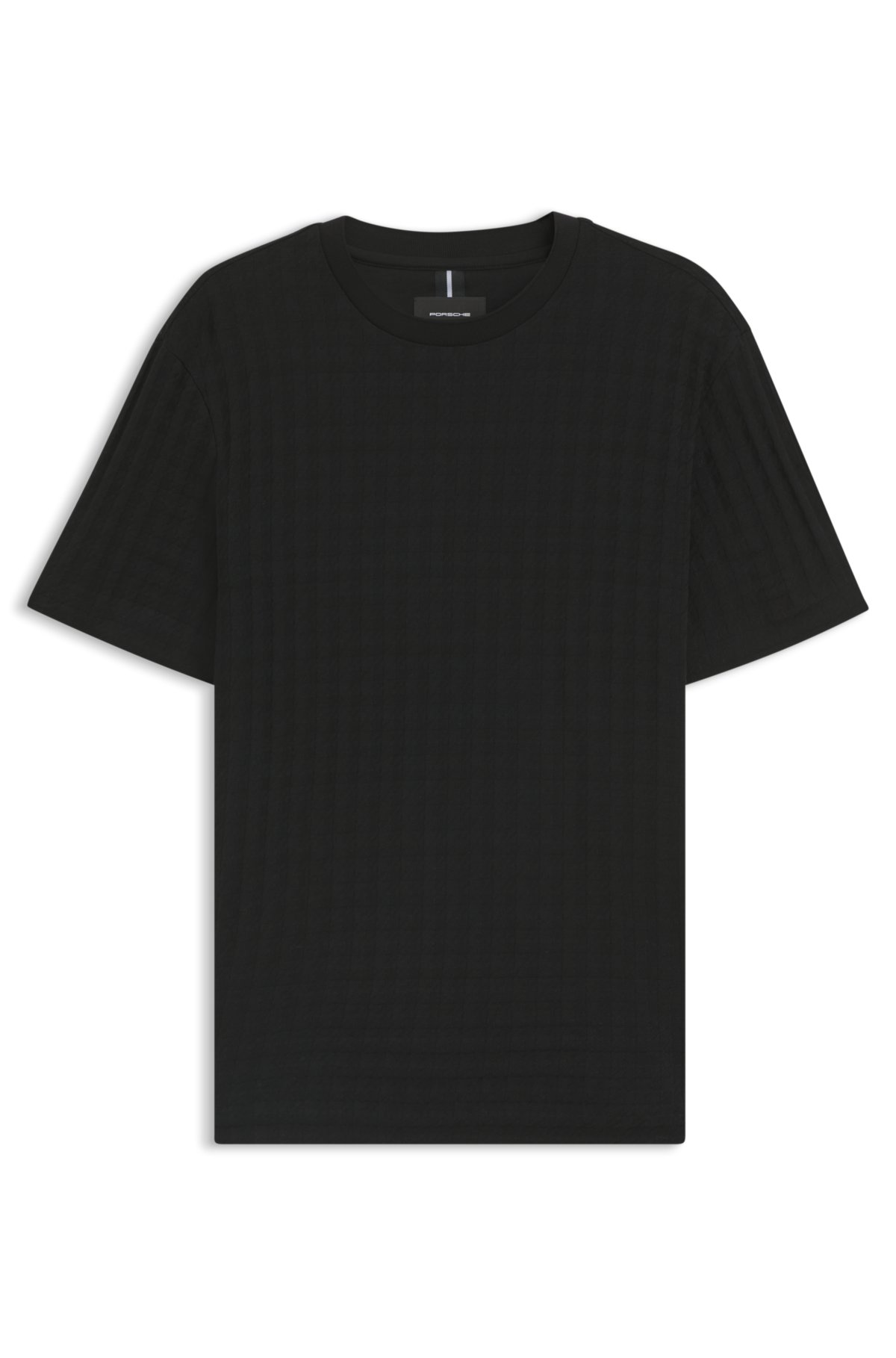 Porsche x BOSS mercerised-cotton houndstooth T-shirt