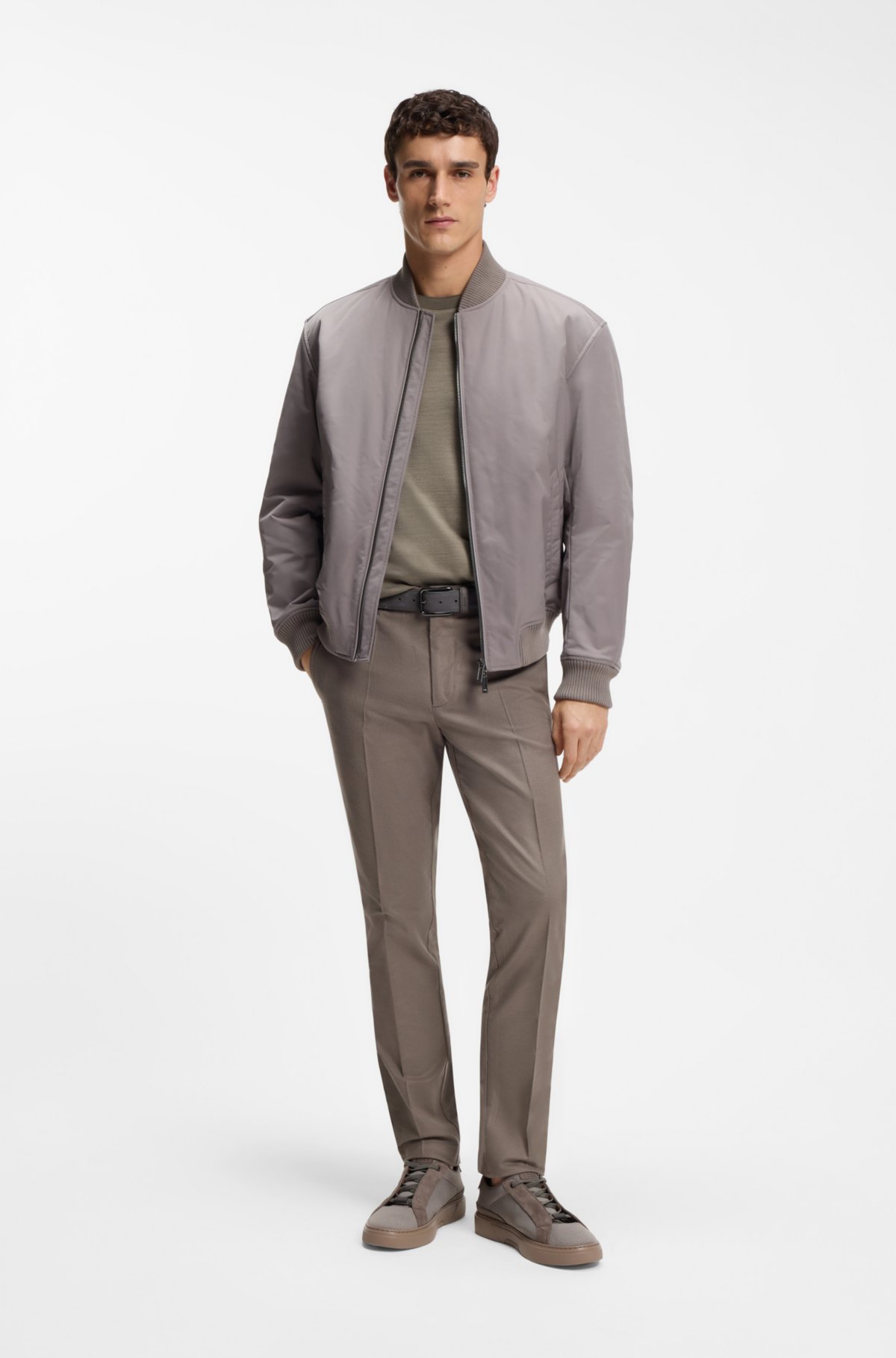 BOSS x ASTON MARTIN T-shirt in wool-cotton jacquard