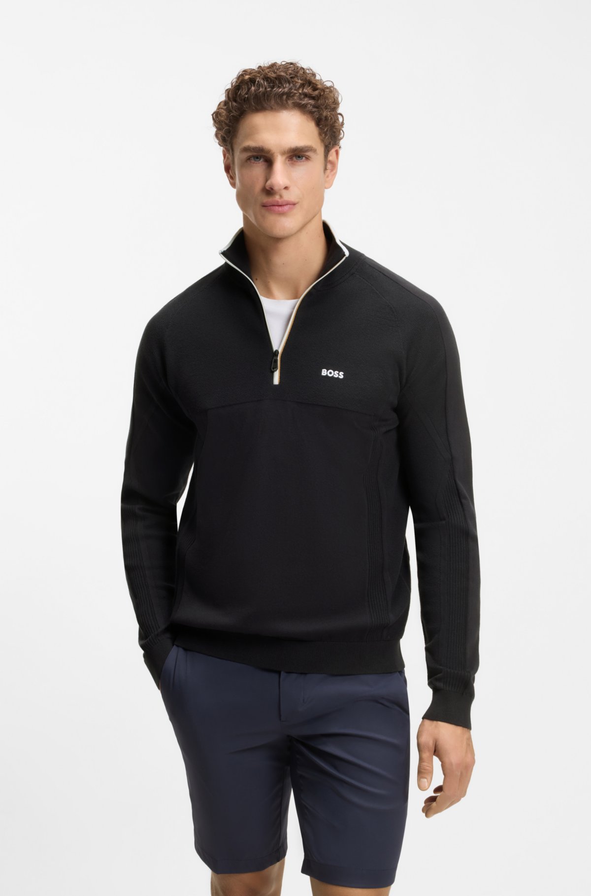 Zip-neck sweater