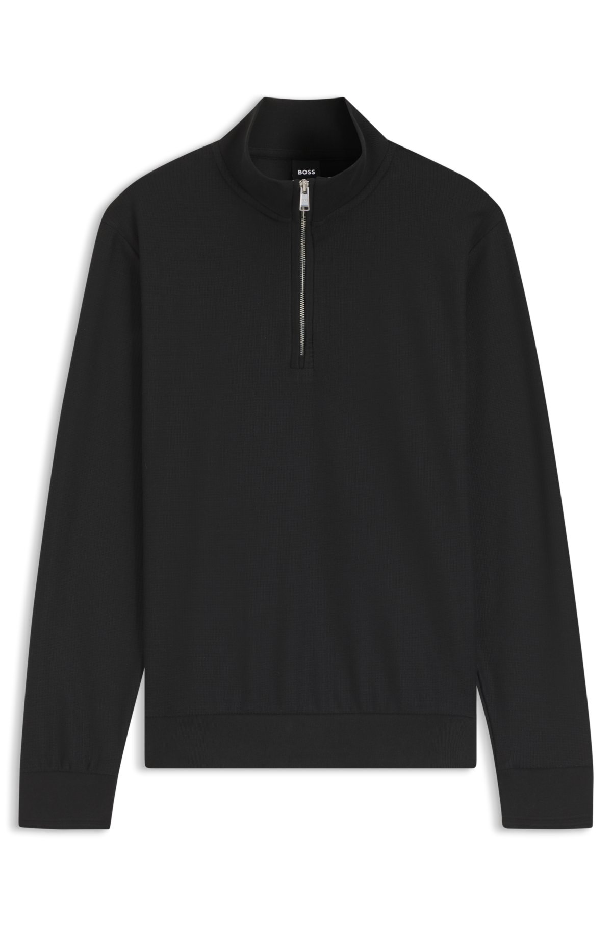 Quarter-zip sweatshirt in a cotton blend