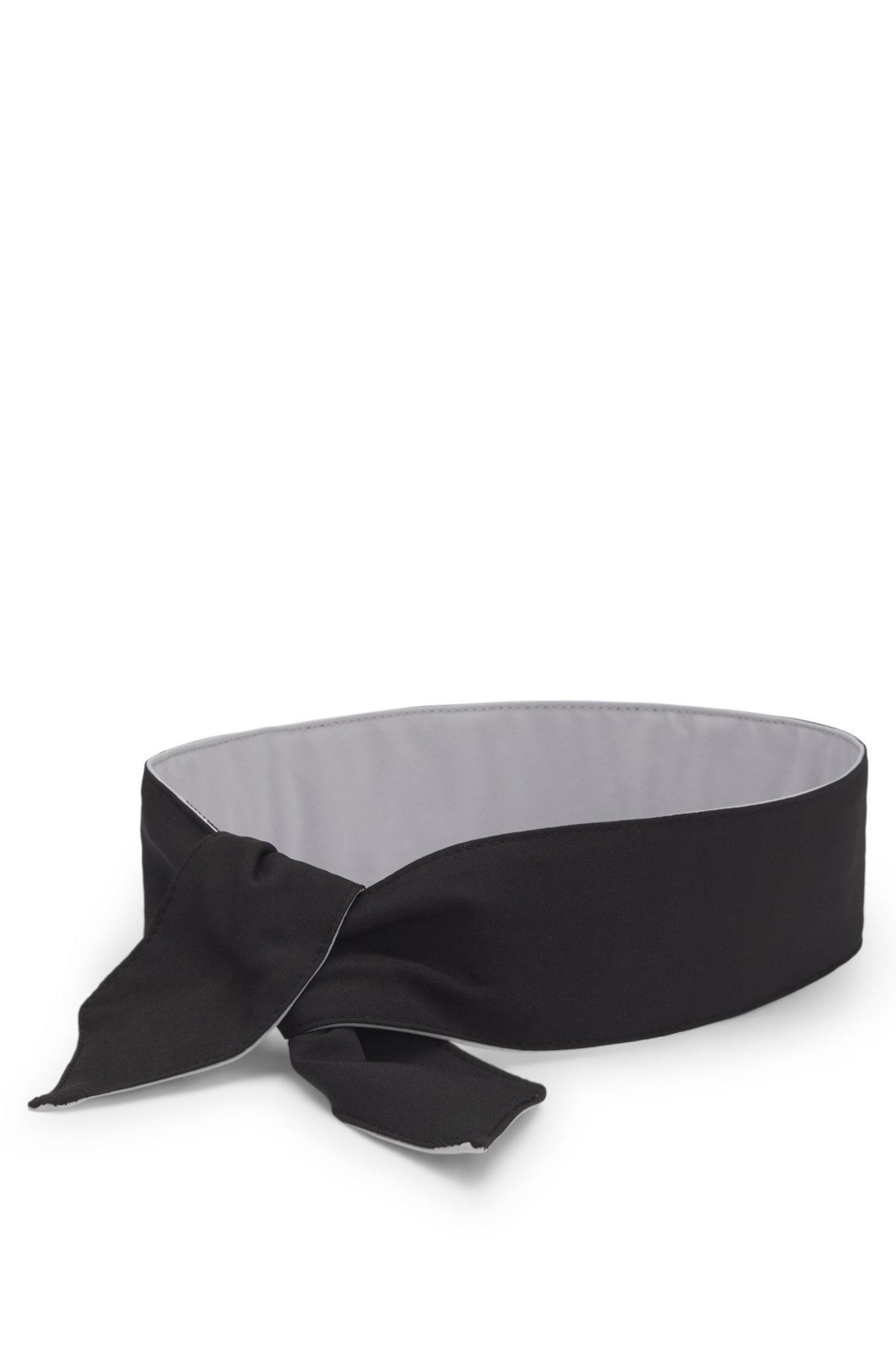 Sports headband in stretch twill with printed logo