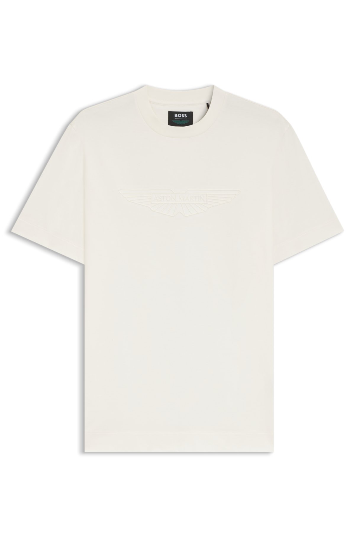 BOSS x ASTON MARTIN mercerized-cotton T-shirt with wing detail