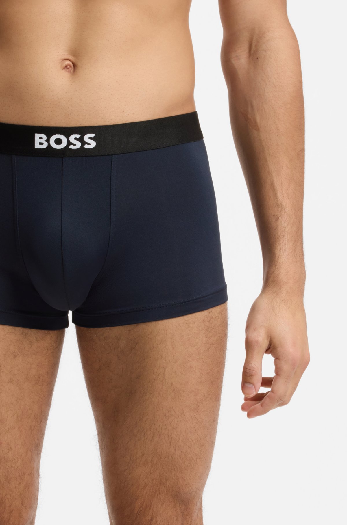 Three-pack of stretch-microfibre trunks