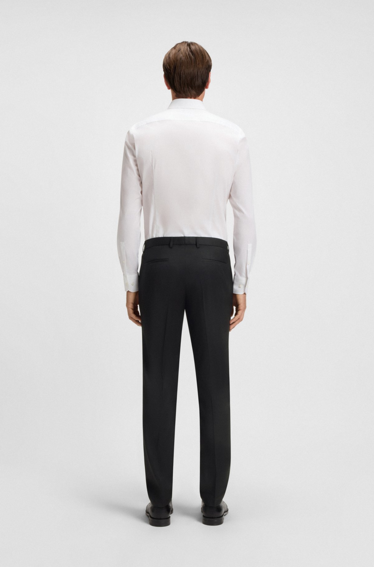 Extra-slim-fit trousers in virgin-wool serge