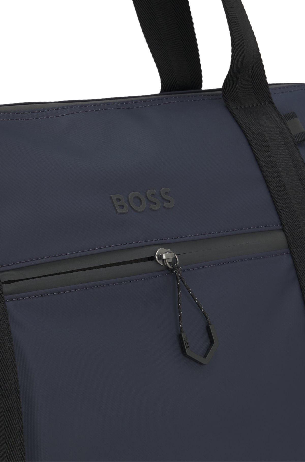 Reflective-detail holdall in faux leather