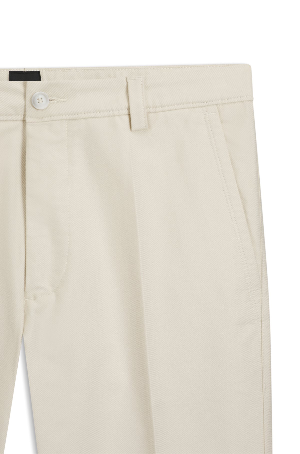 Straight-fit trousers in cotton-blend twill