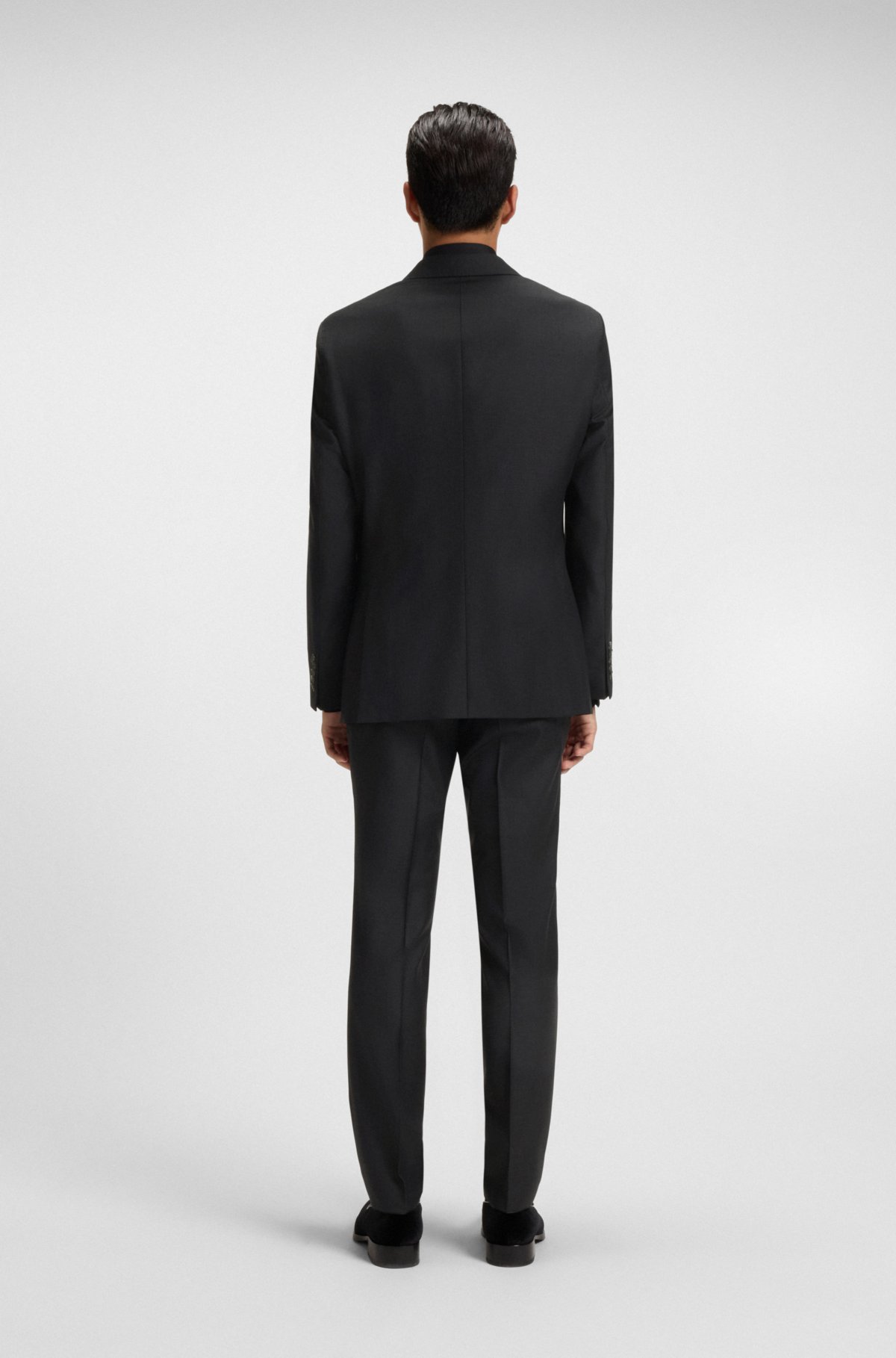 Slim-fit jacket in stretch wool