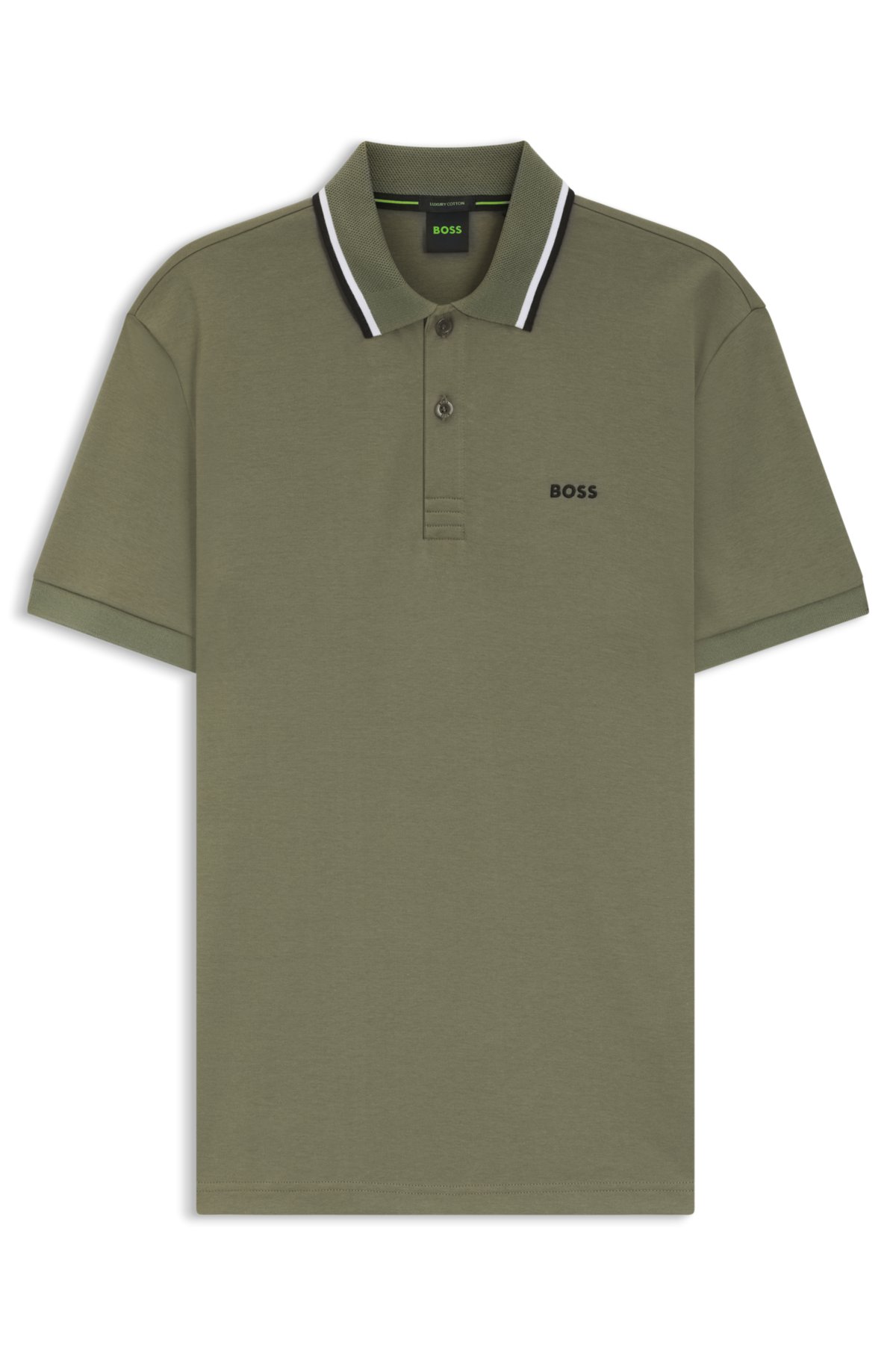 Paddy slim-fit polo shirt in interlock cotton