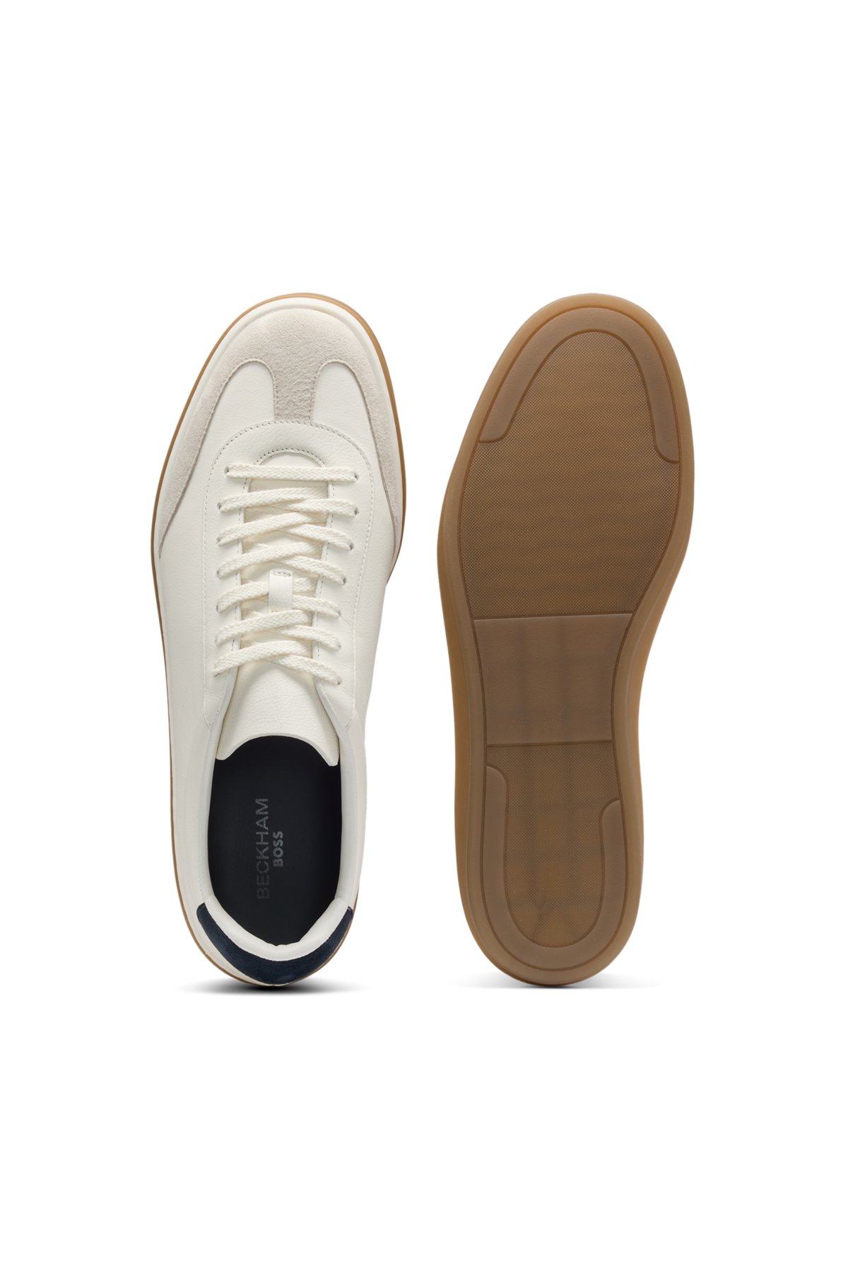 BOSS BY BECKHAM sneakers in leather and suede