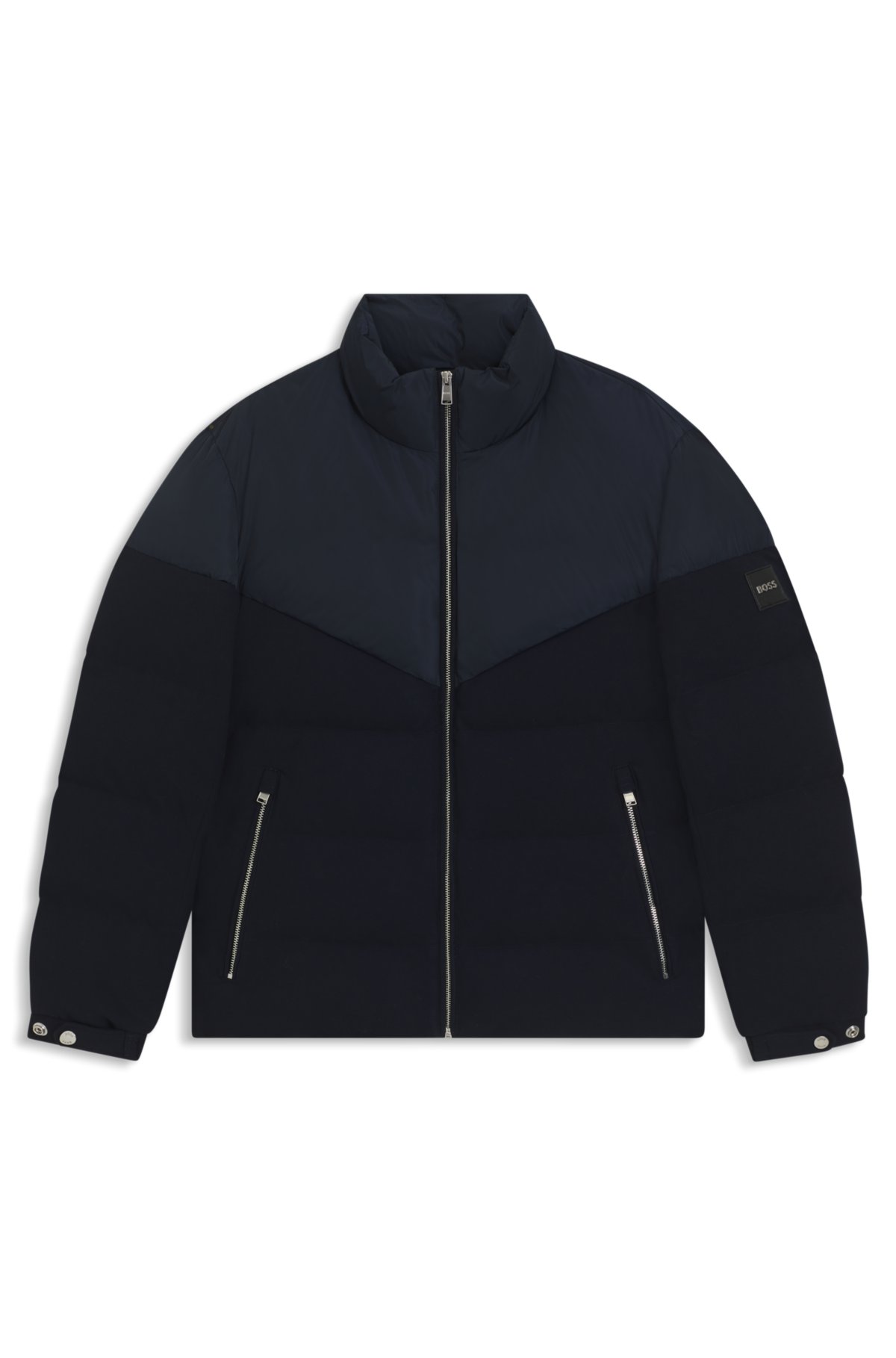 Brushed-flannel jacket with waterproof finish
