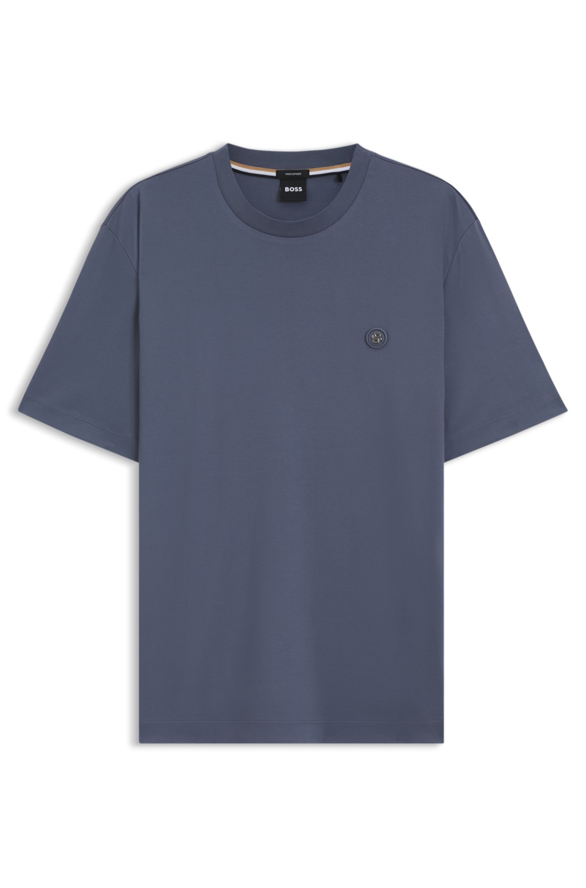 Mercerized-cotton T-shirt with Double B monogram