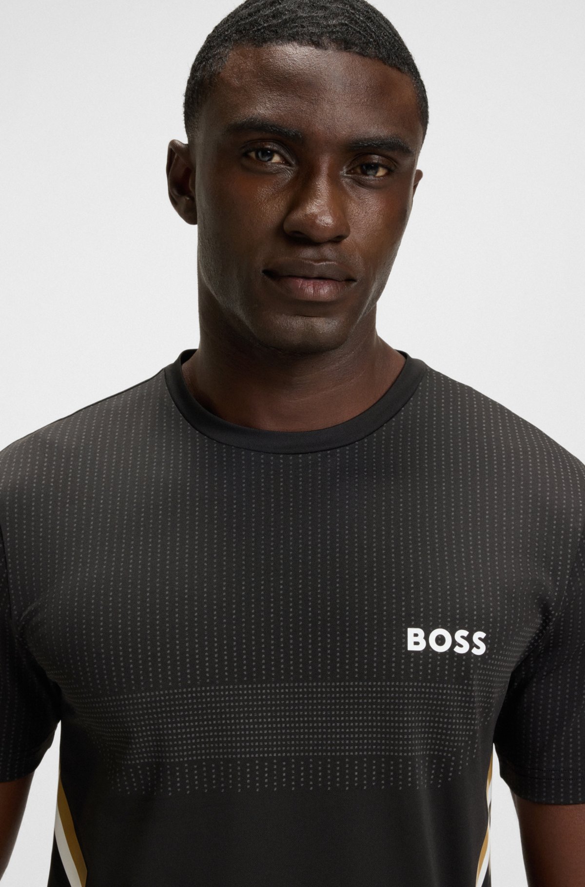 Active piqué slim-fit T-shirt with moisture management