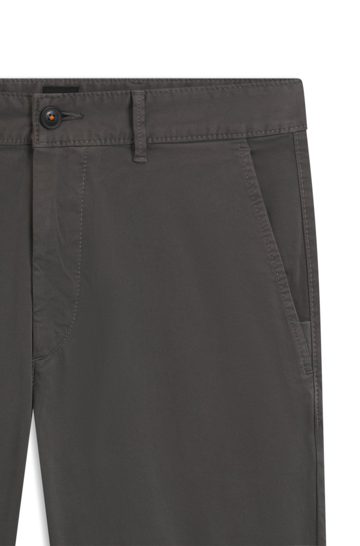 Slim-fit chinos in stretch-cotton satin
