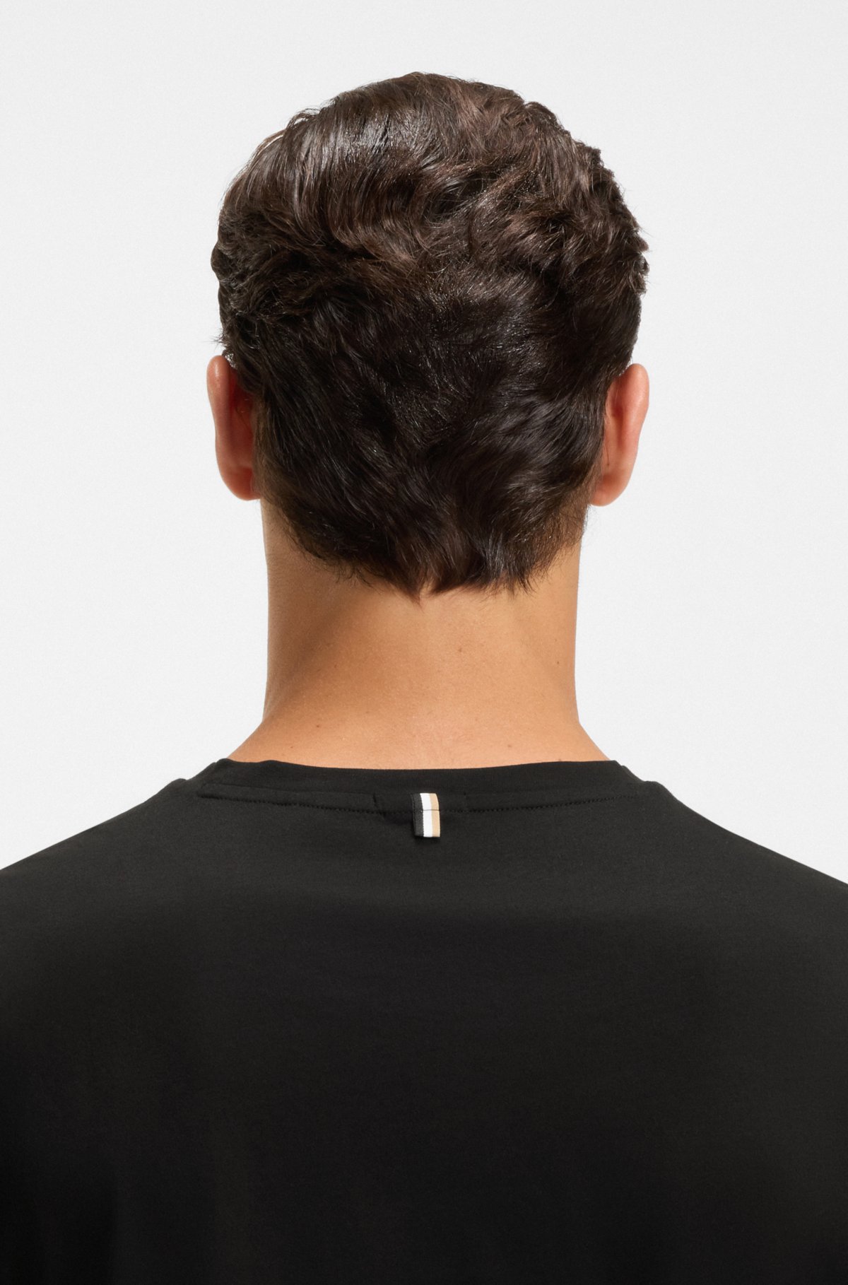 Slim-fit T-shirt in mercerized cotton