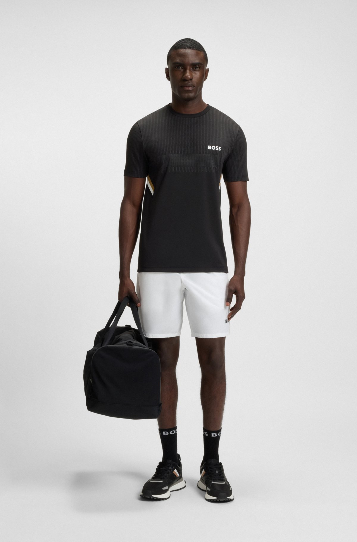 Active piqué slim-fit T-shirt with moisture management