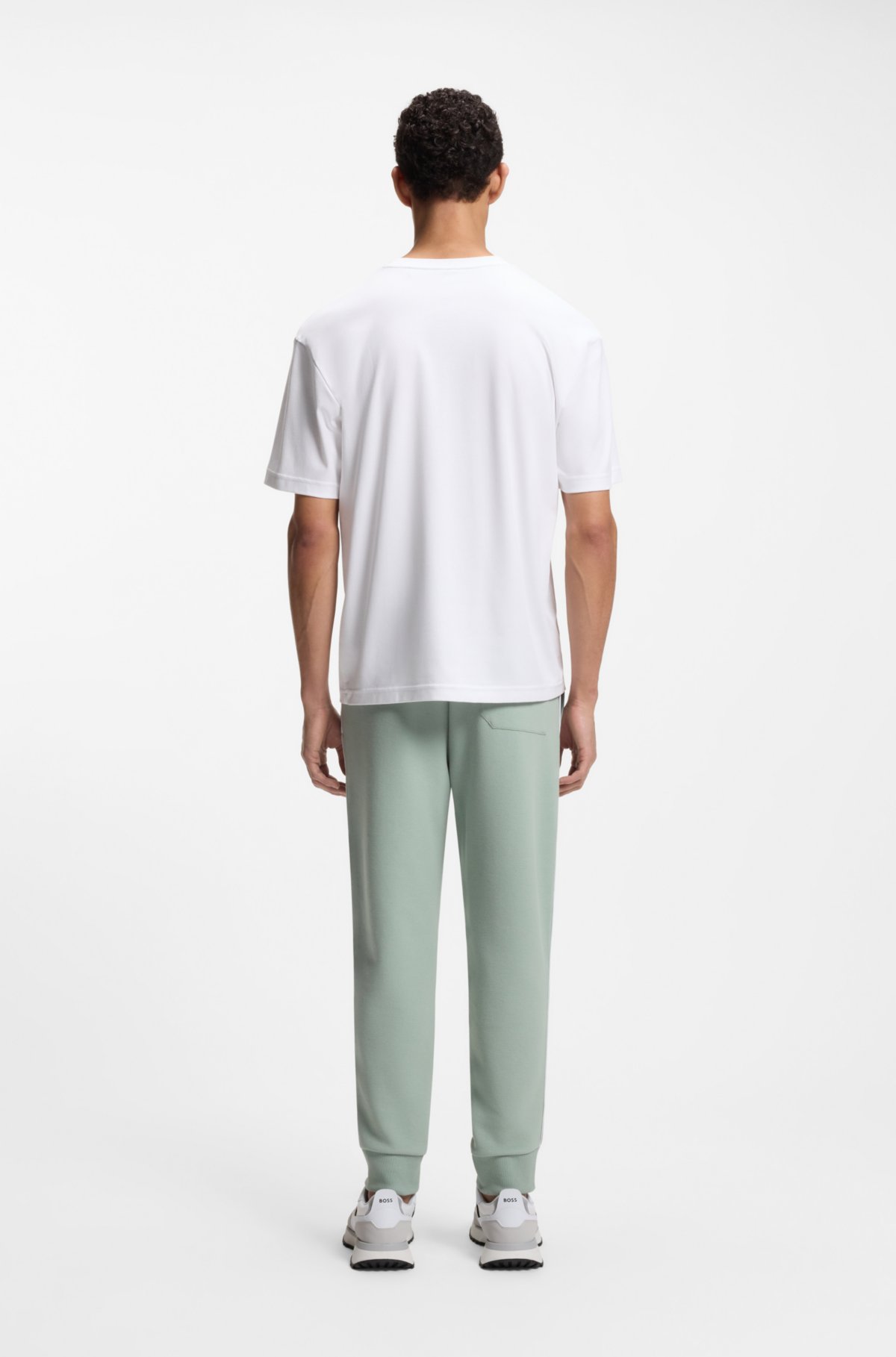 Tennis-artwork T-shirt in Pima cotton