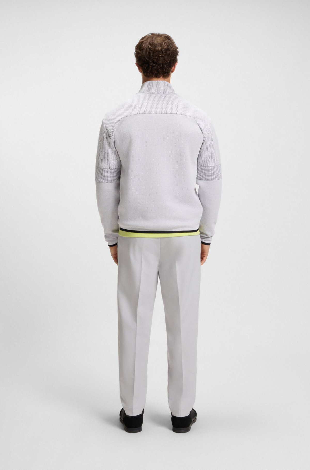 Quilted-jacquard sweatshirt in a relaxed fit