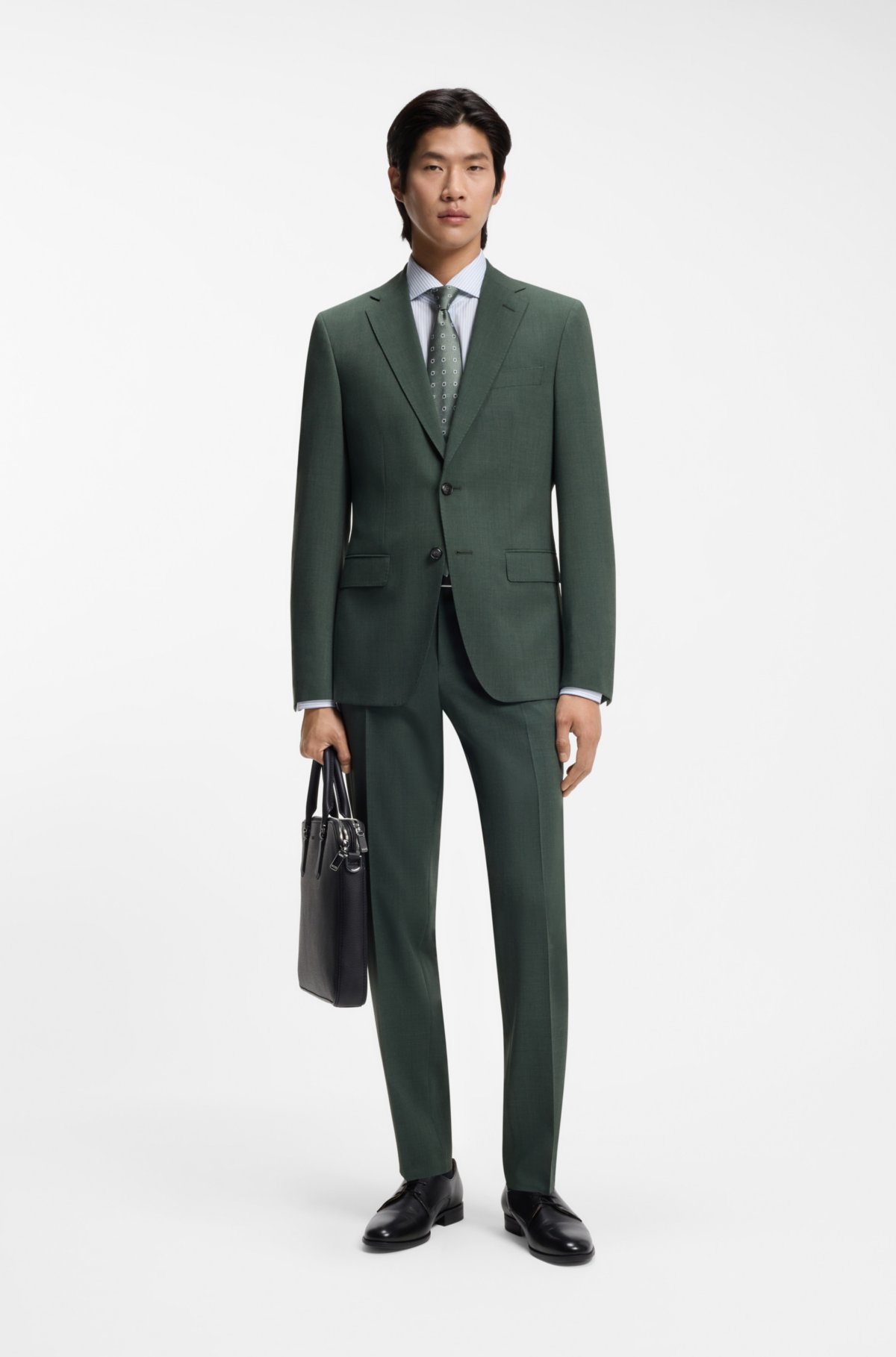 Washable slim-fit jacket in stretch cloth