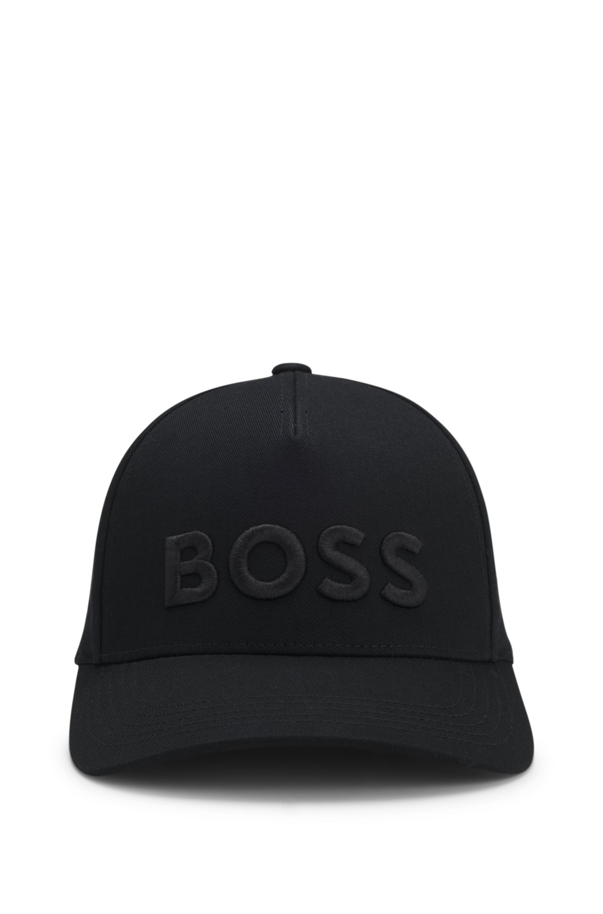 Embroidered-logo cap in cotton twill