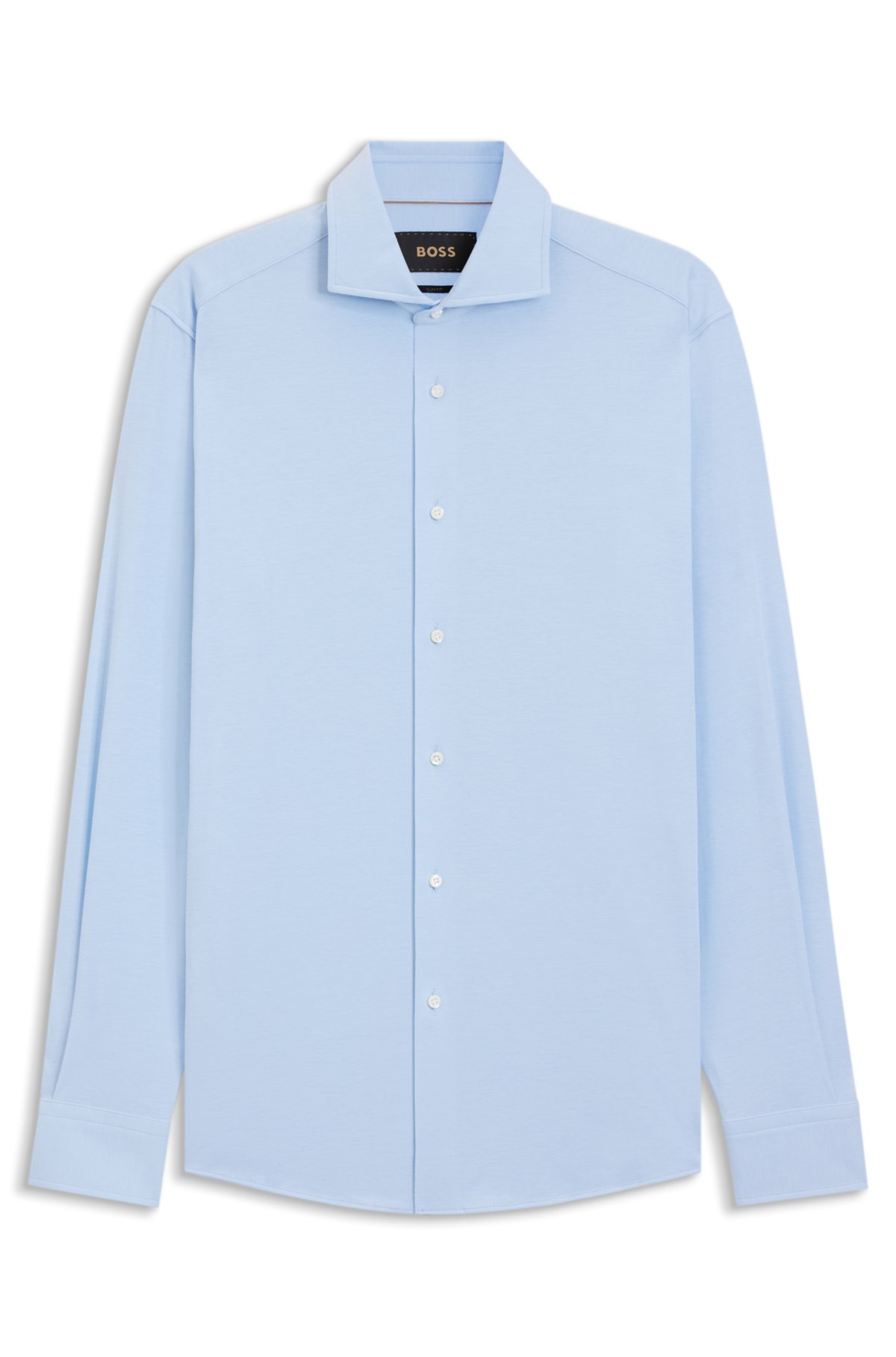 Slim-fit shirt in a wrinkle-resistant cotton blend