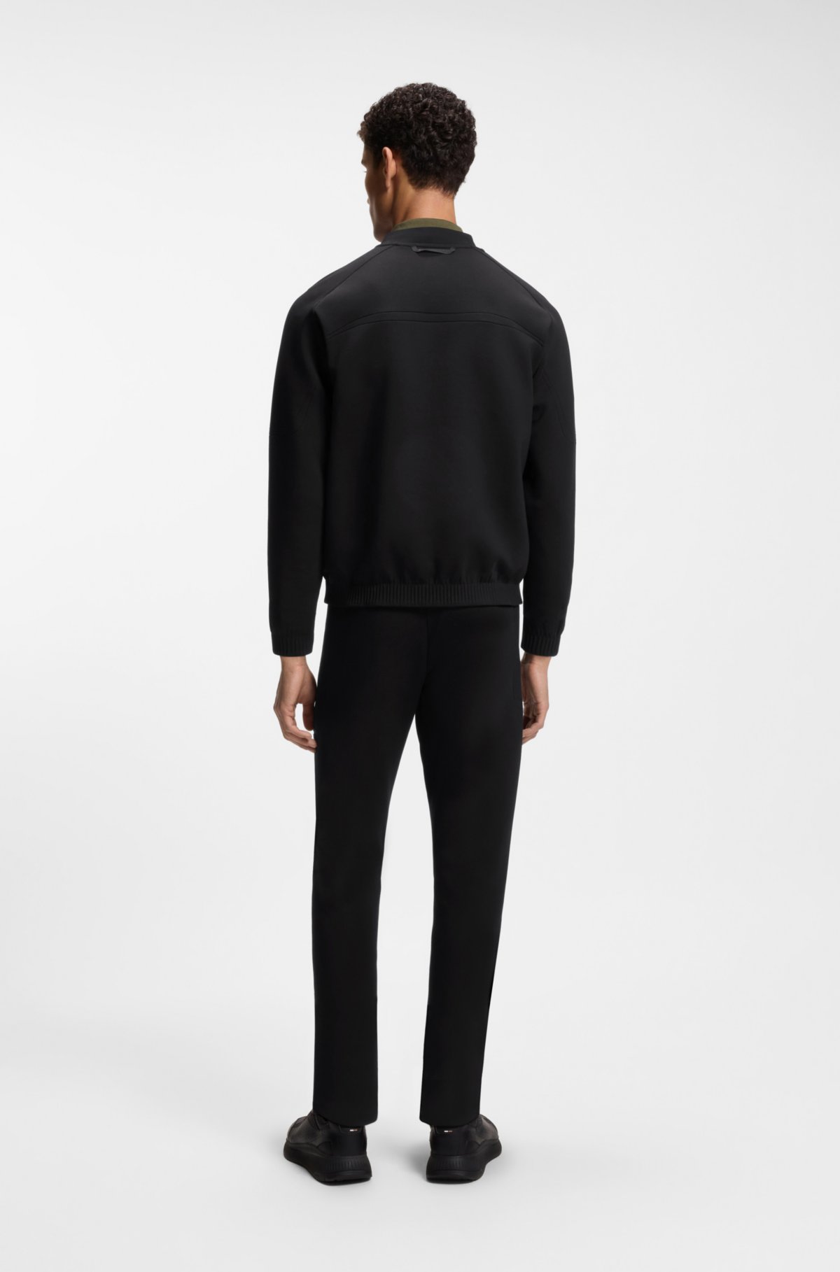 Porsche x BOSS zipper-up sweatshirt with embossed artwork