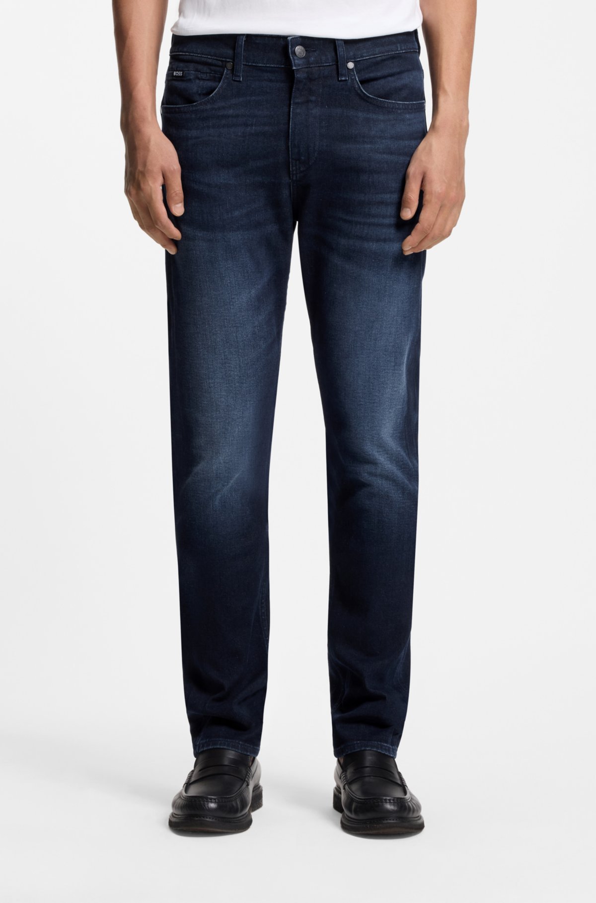 Delaware slim-fit jeans in dark-blue stretch denim