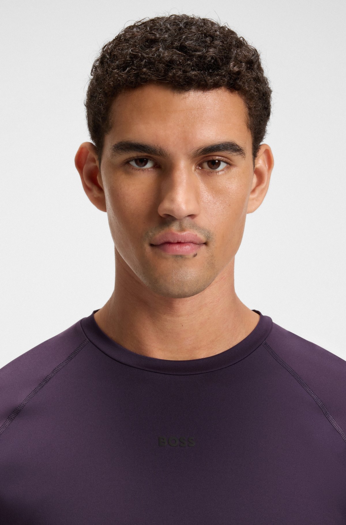 Active slim-fit T-shirt with decorative reflective details