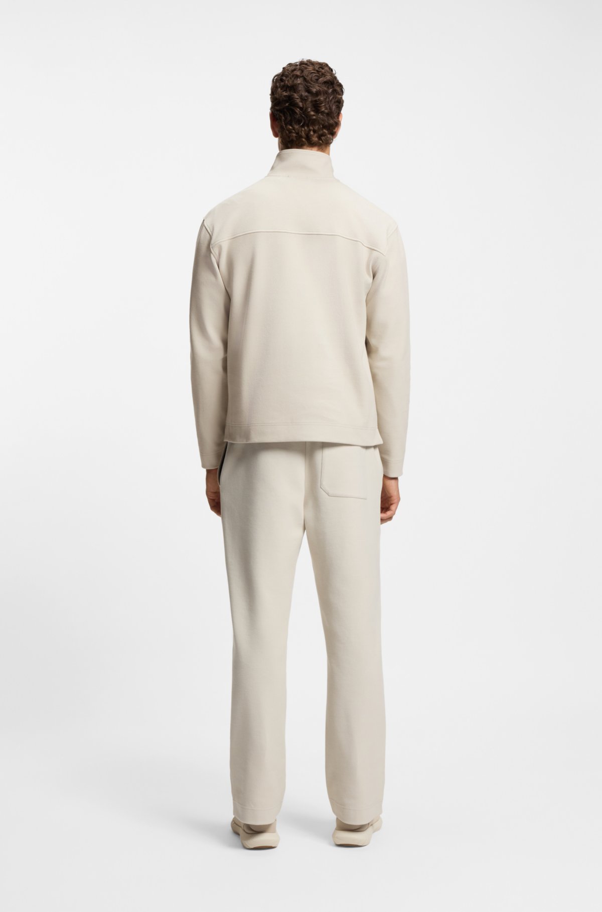 Cotton-blend sweatshirt with tennis-themed logo