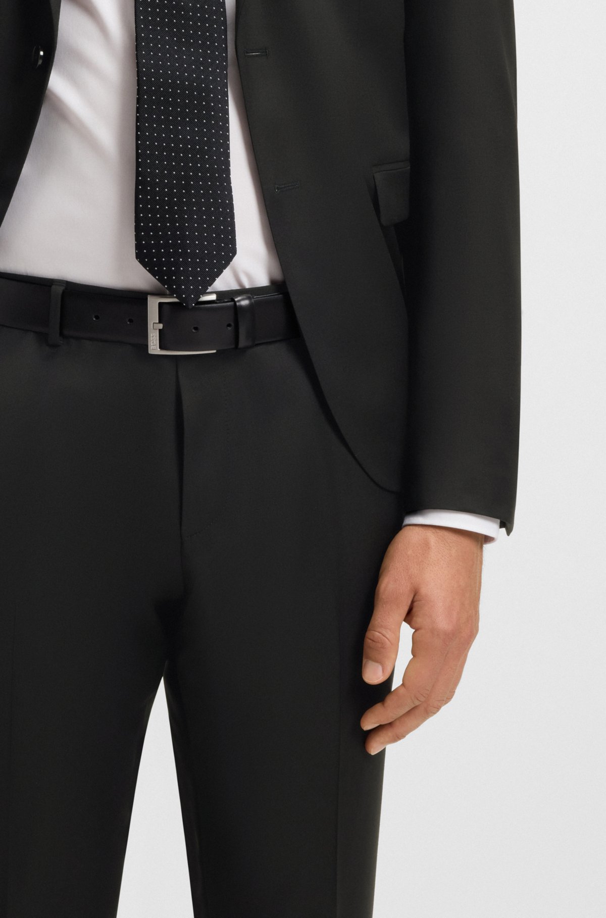 Extra-slim-fit trousers in virgin-wool serge