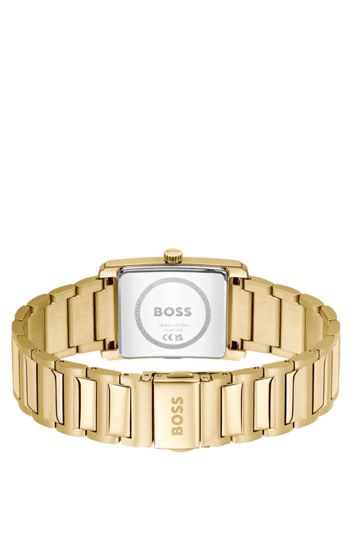 Principle gold-tone watch with silver-white dial