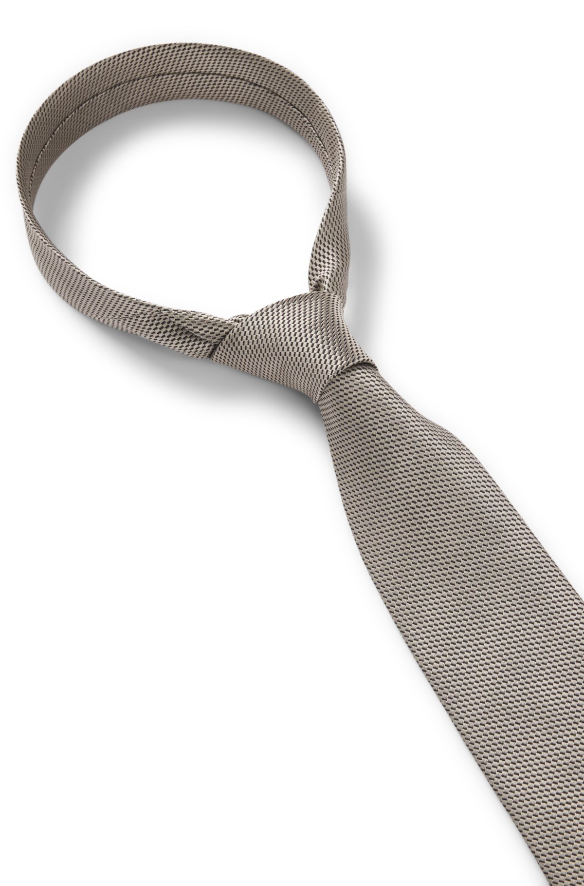 Jacquard-pattern tie in silk
