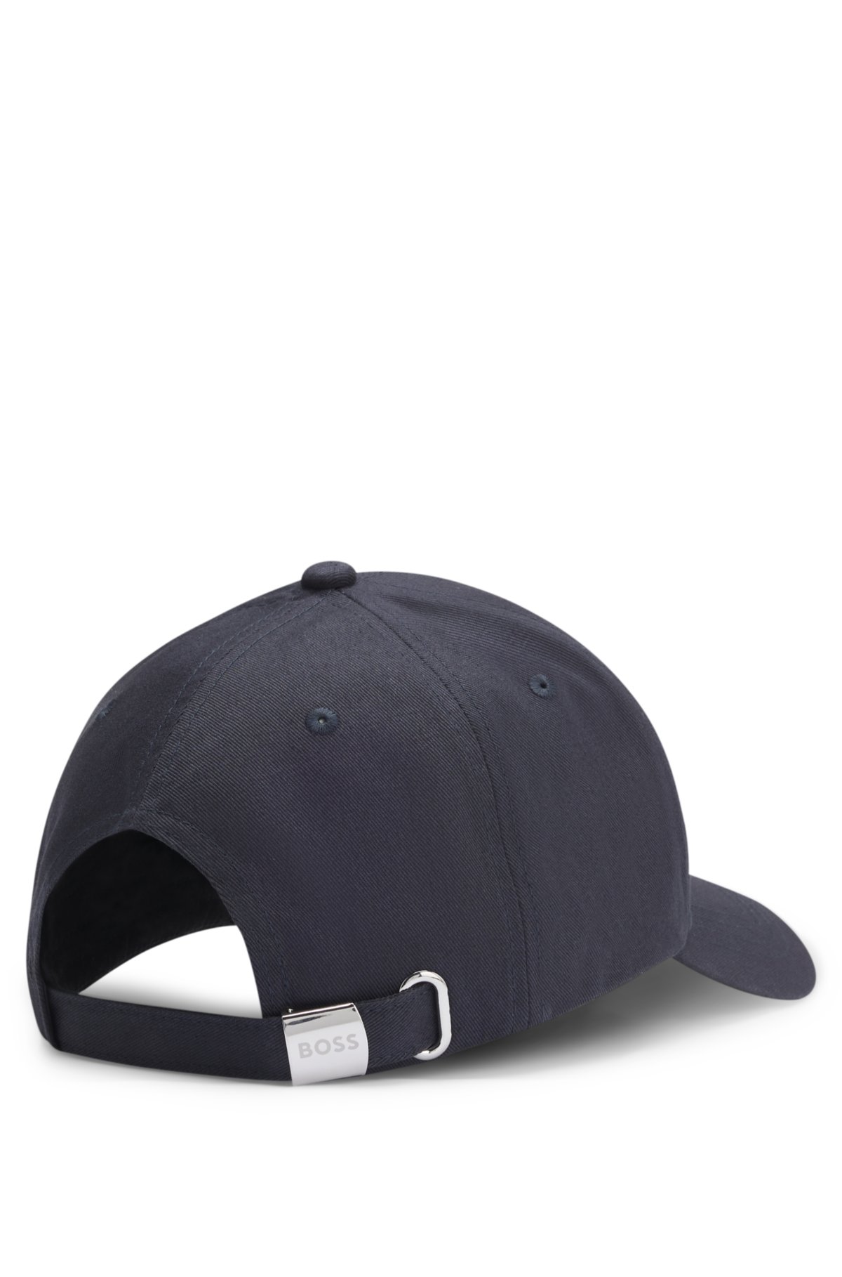 Structured-logo cap in cotton twill