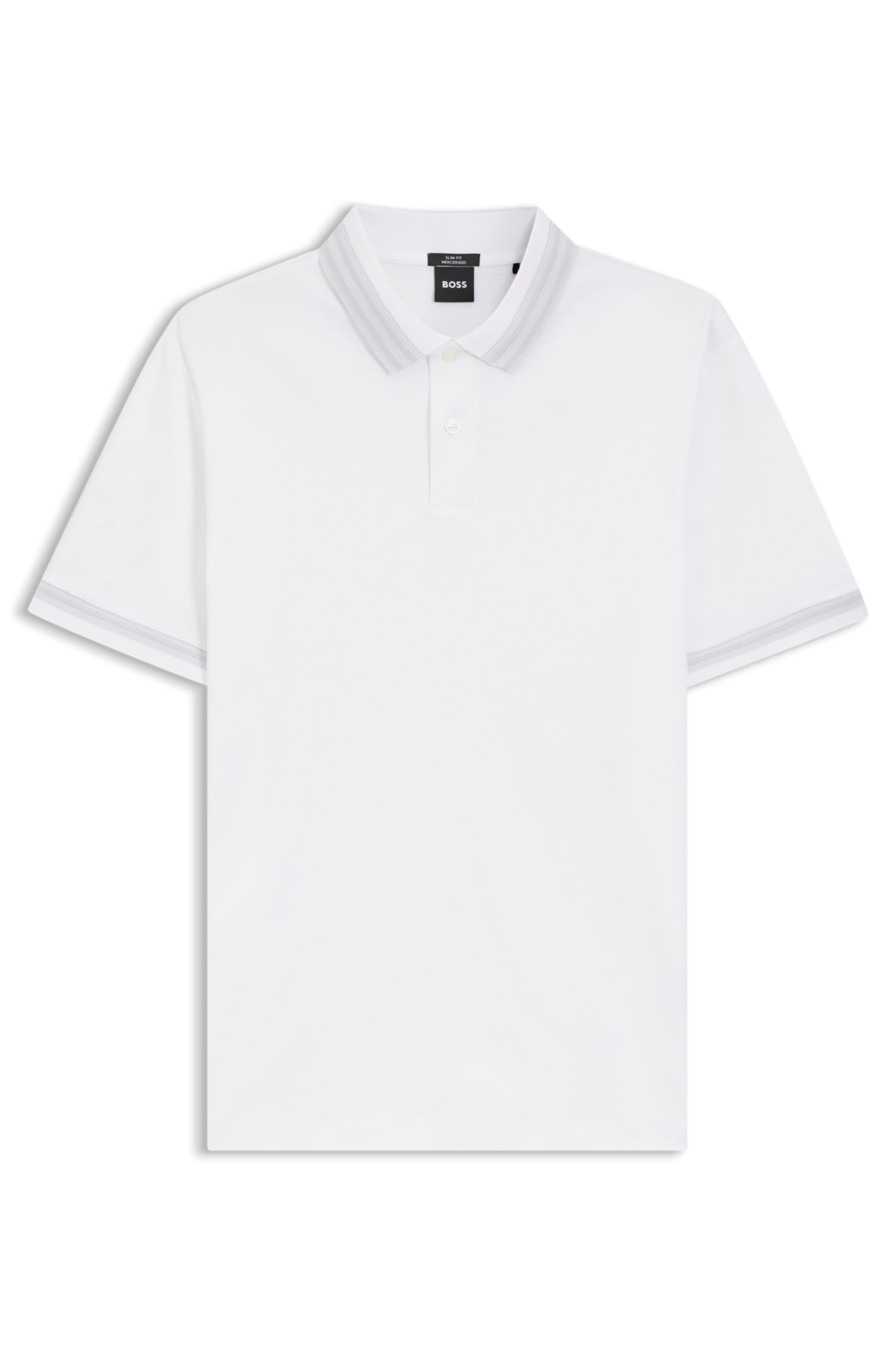Contrast-tipping slim-fit polo shirt in mercerised cotton