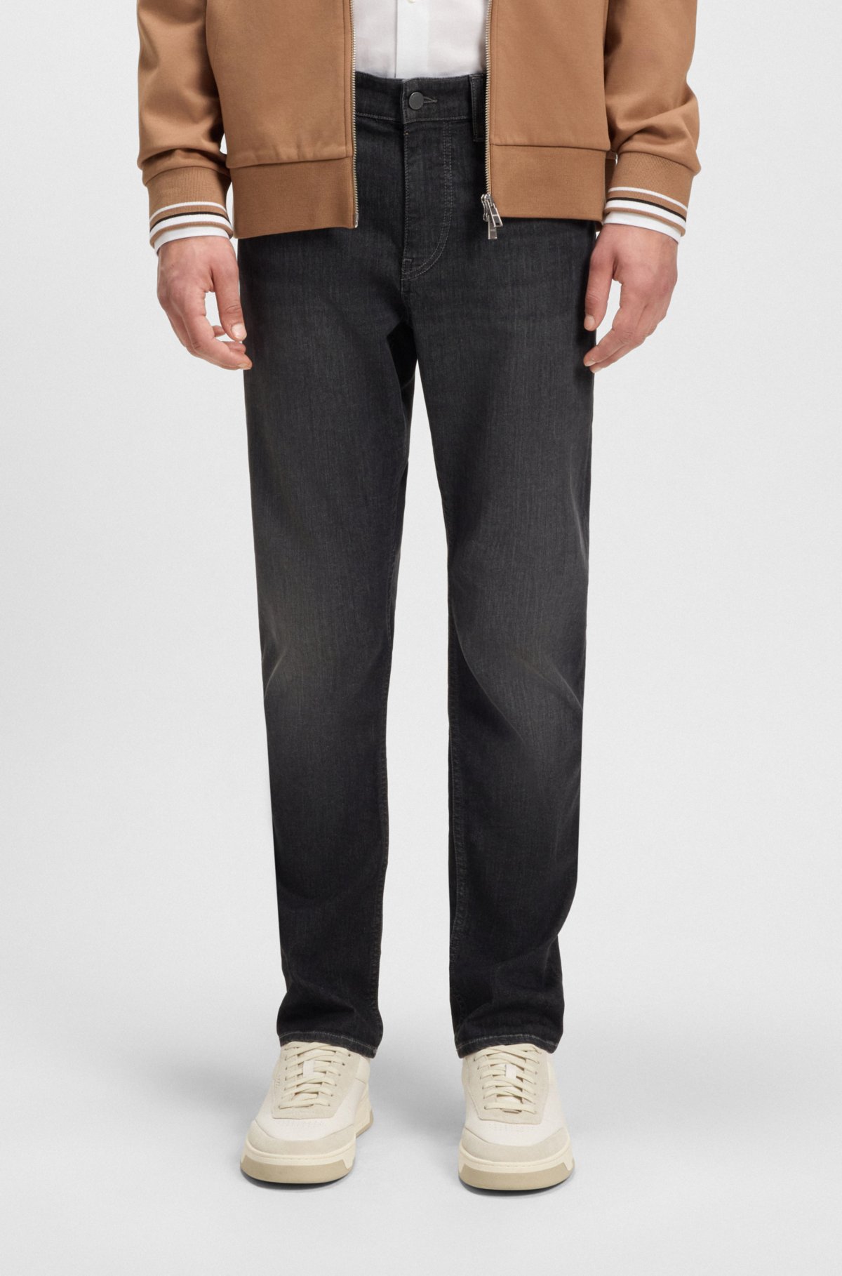 Delaware black slim-fit jeans in stretch denim